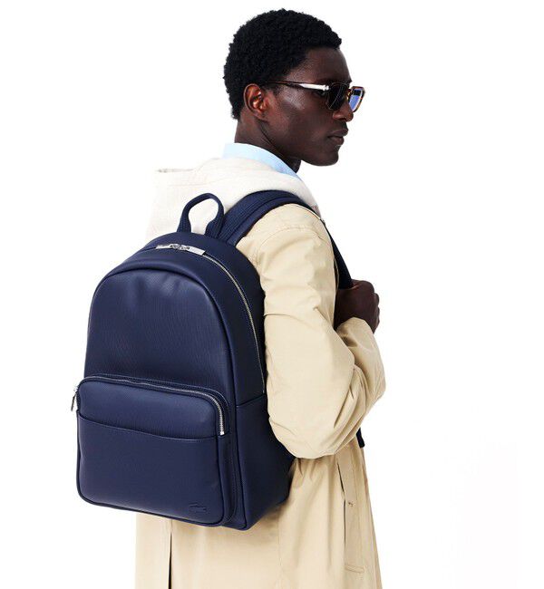 LACOSTE「RFID機能搭載 メンズクラシック ポケットバックパック」|リュック|ネイビー