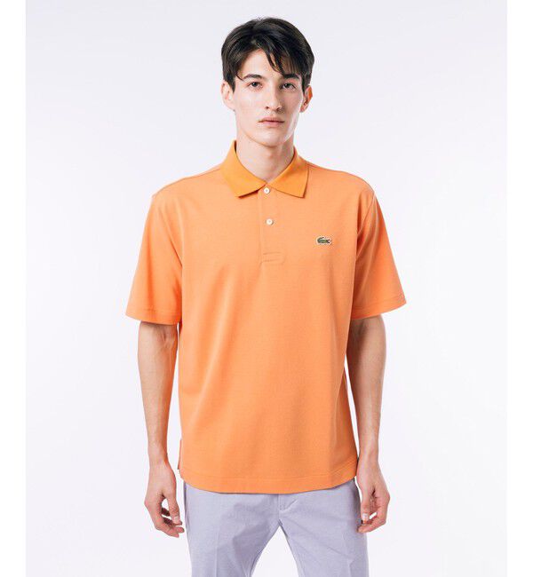 LACOSTE「リヨセルブレンドミニマルポロシャツ」|ポロシャツ|オレンジ