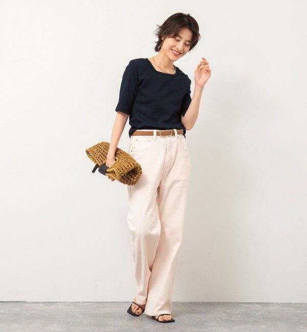 Rie Miller「【RM denim】センタープレスハイウエストデニム」|デニム|