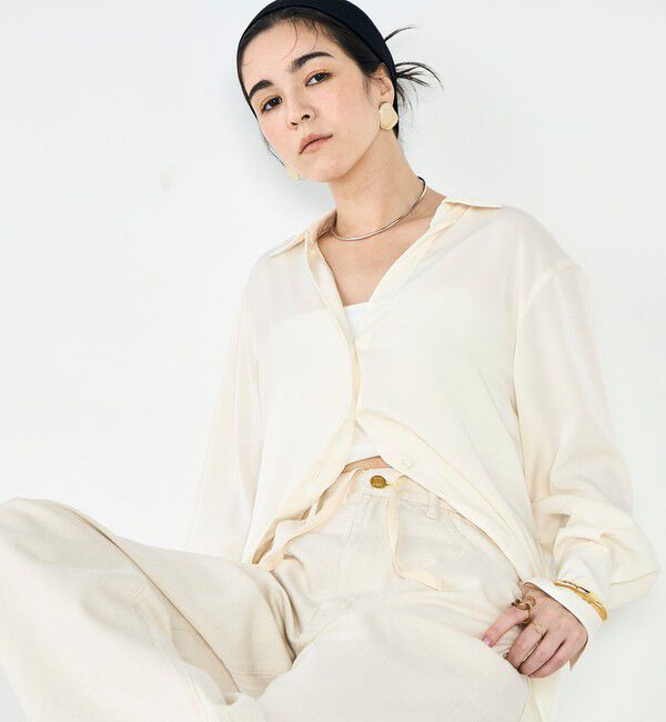 Rie Miller「【RM denim】リネン混ひも付きリラックスパンツ」|その他|