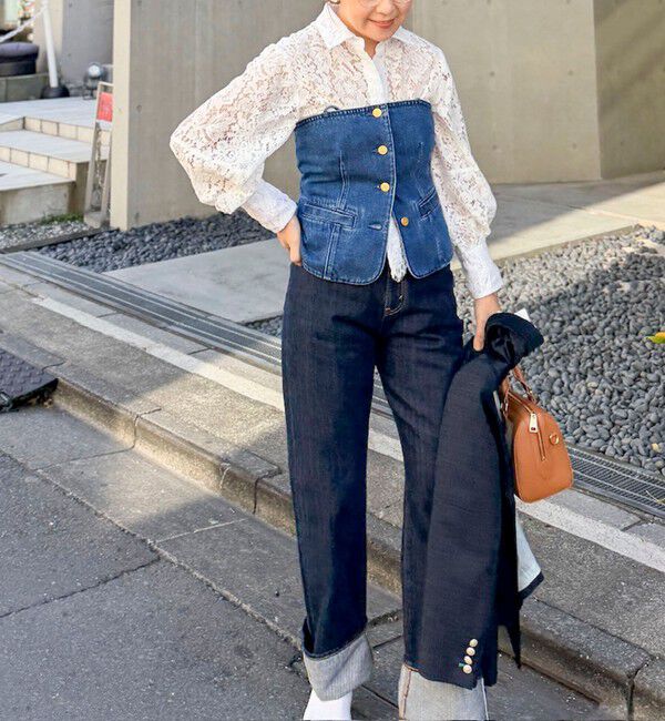Rie Miller「【RM denim】2WAYデニムビスチェ」|キャミソール|