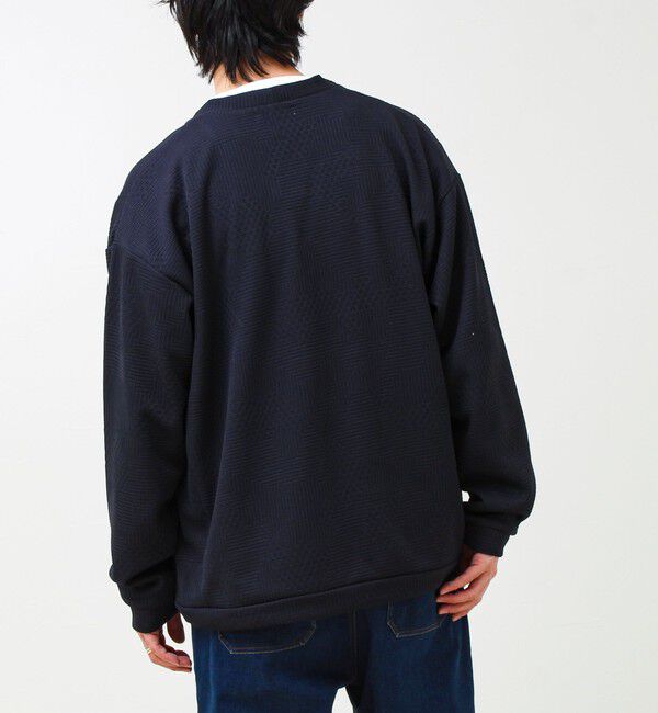 GLOSTER「【ロンTとカーデの2点セット】ランダムジャガード アンサンブルカーディガン」|カーディガン|