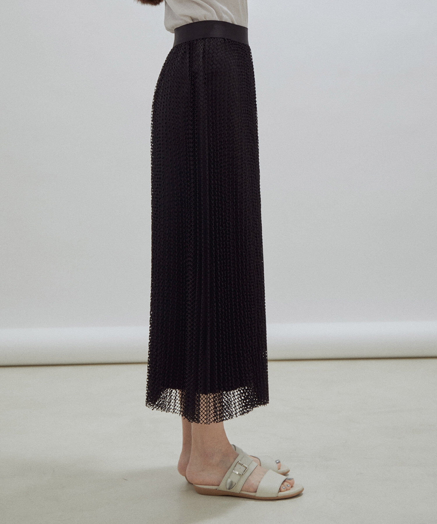 SALON adam et rope'「ダイヤメッシュプリーツスカート」|スカート|