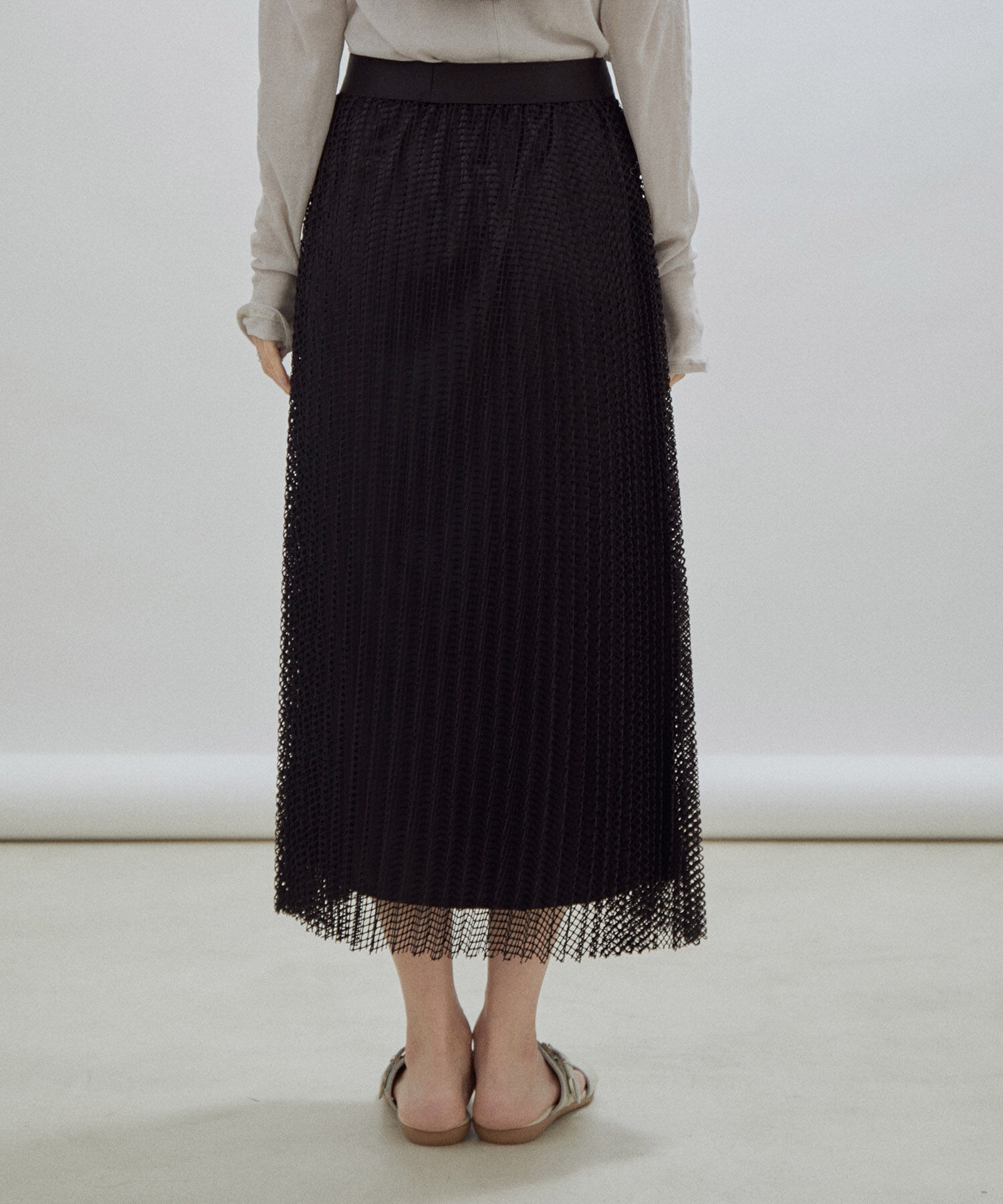 SALON adam et rope'「ダイヤメッシュプリーツスカート」|スカート|