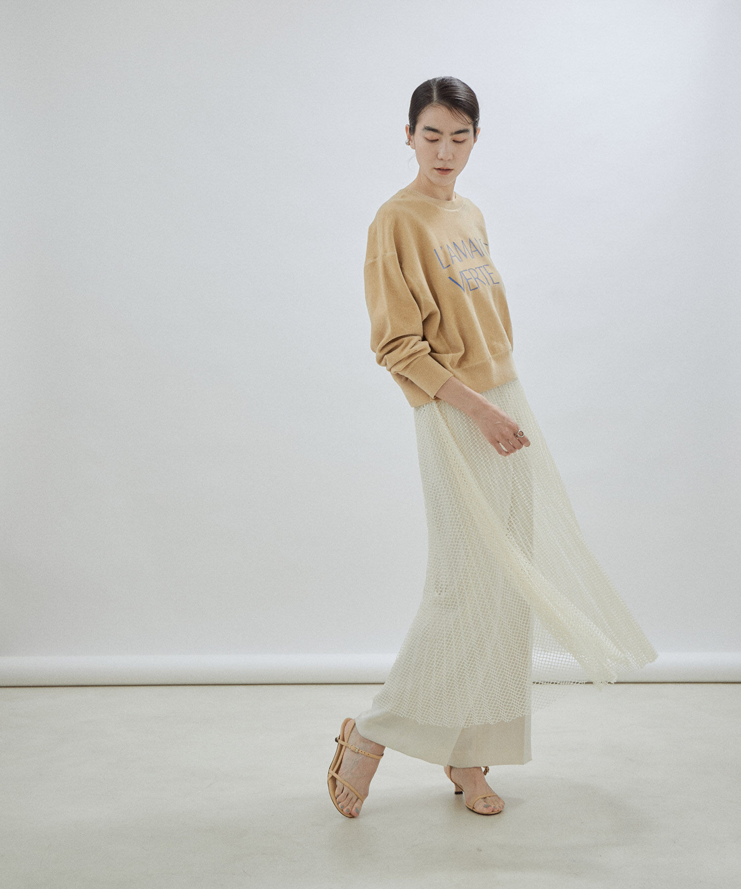 SALON adam et rope'「ダイヤメッシュプリーツスカート」|スカート|