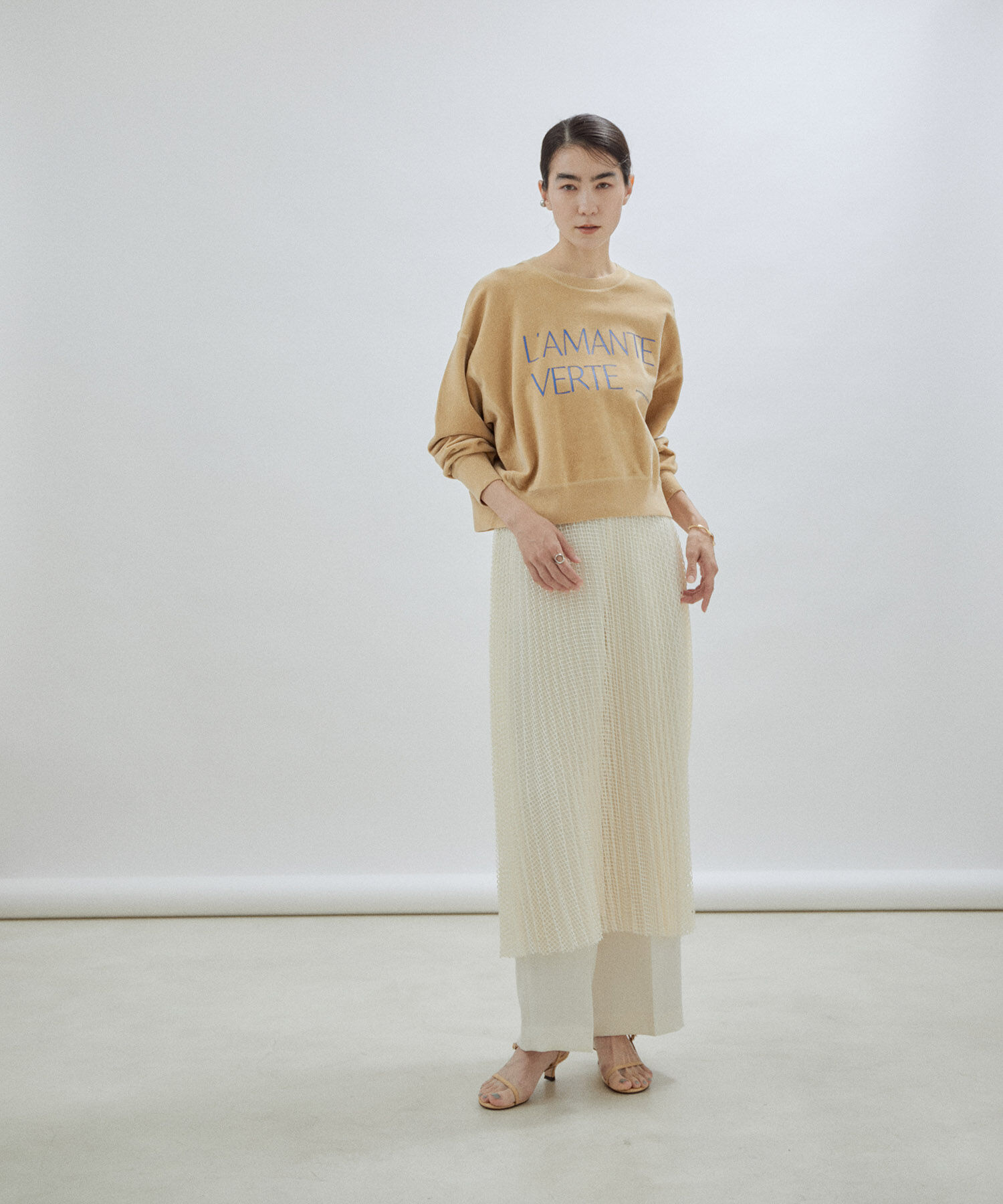 SALON adam et rope'「ダイヤメッシュプリーツスカート」|スカート|