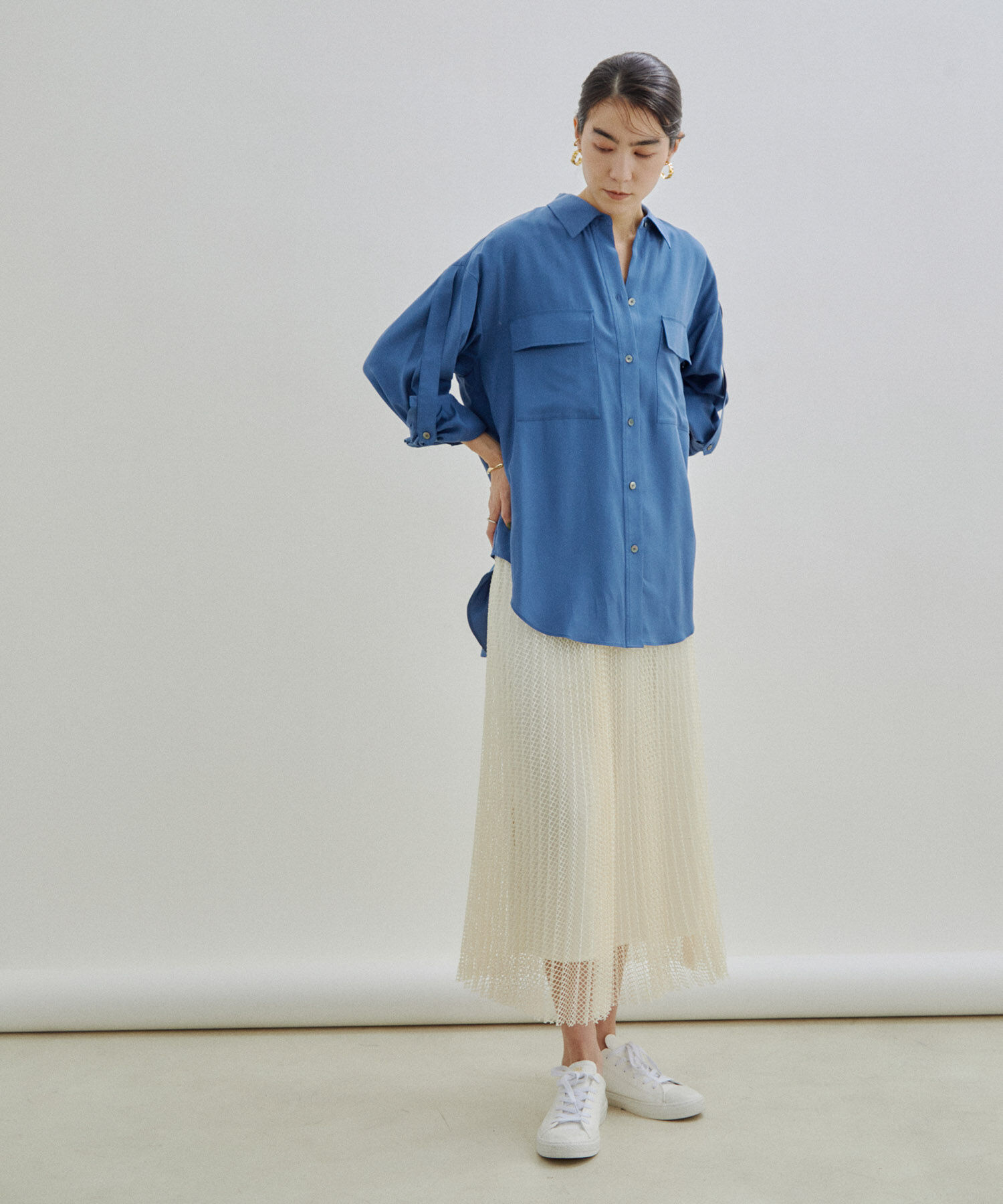 SALON adam et rope'「ダイヤメッシュプリーツスカート」|スカート|