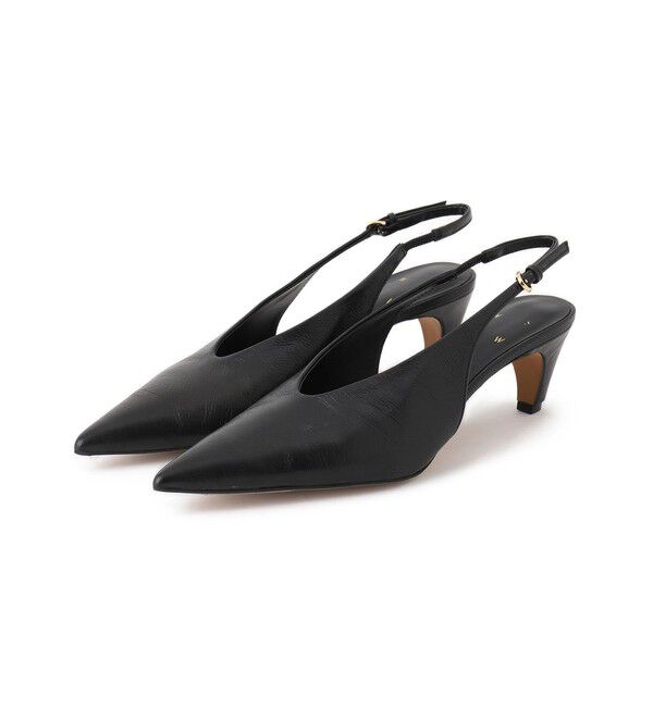 SALON adam et rope'「【W S（ドゥーブル）】ゴートレザーバックストラップパンプス」|パンプス|