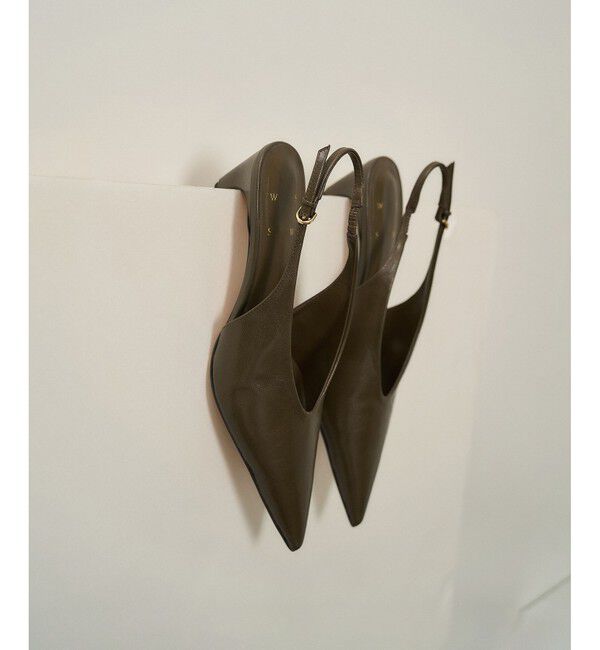 SALON adam et rope'「【W S（ドゥーブル）】ゴートレザーバックストラップパンプス」|パンプス|