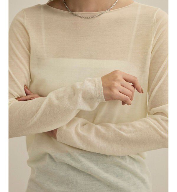 ROPE「【COFIL（コフィル）】シアーボートネックカットソー」|カーディガン|