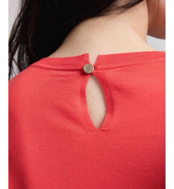 ROPE「袖ギャザークルーネックニットプルオーバー/イージーケア」|ニット・セーター|