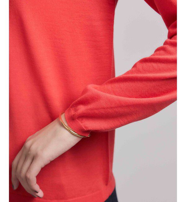 ROPE「袖ギャザークルーネックニットプルオーバー/イージーケア」|ニット・セーター|