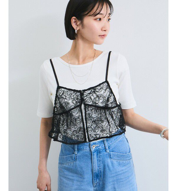 VIS「コードレース柄アソートビスチェ」|キャミソール|