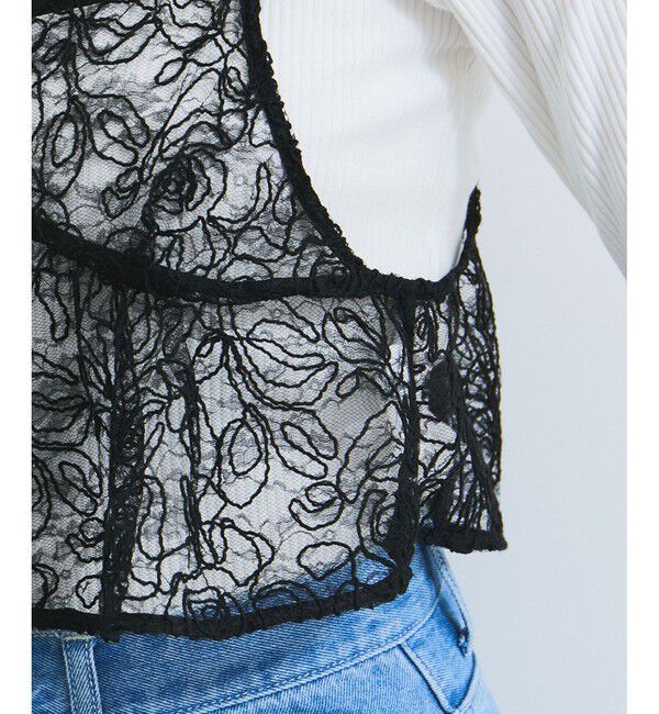 VIS「コードレース柄アソートビスチェ」|キャミソール|