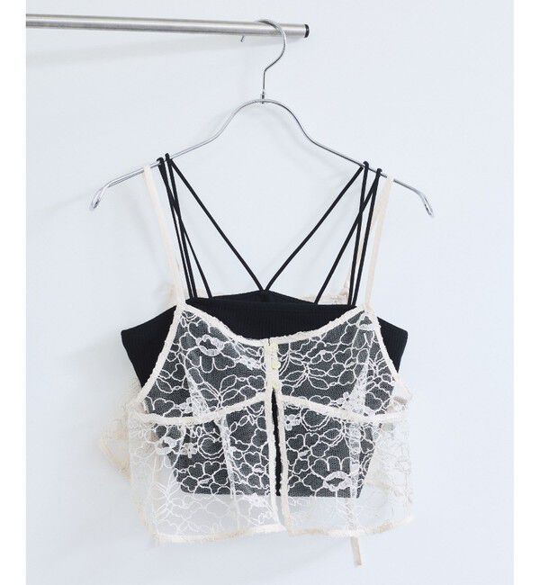 VIS「コードレース柄アソートビスチェ」|キャミソール|