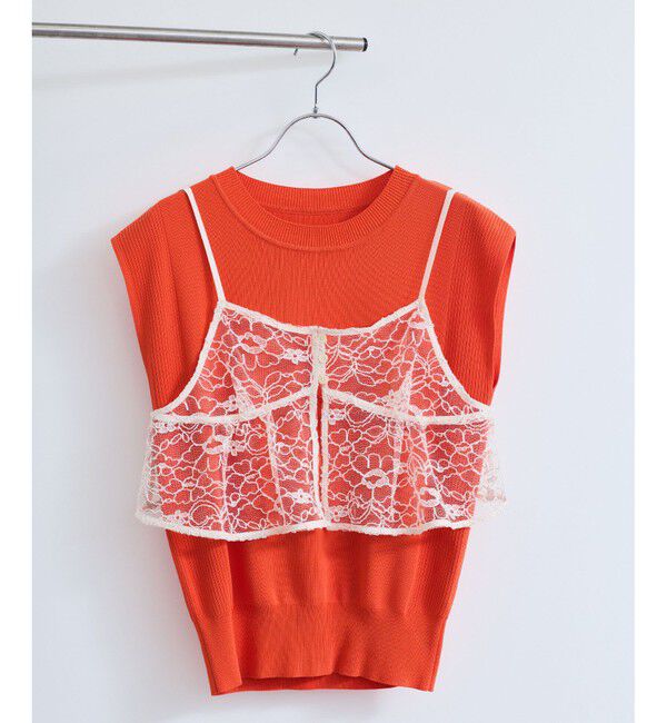 VIS「コードレース柄アソートビスチェ」|キャミソール|