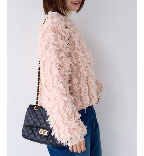 VIS「リボンヤーンフリンジニットプルオーバー」|ニット・セーター|