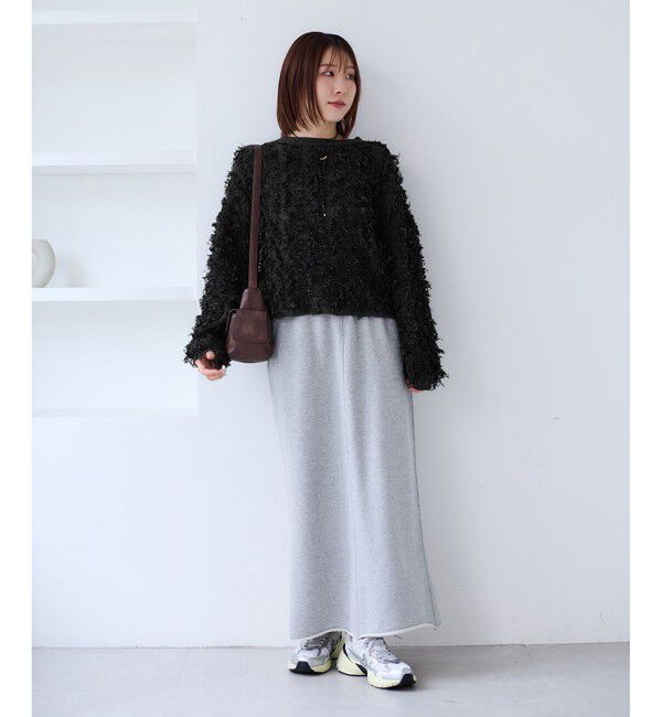 VIS「リボンヤーンフリンジニットプルオーバー」|ニット・セーター|