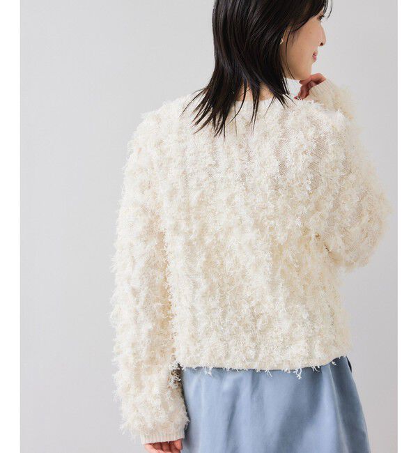 VIS「リボンヤーンフリンジニットプルオーバー」|ニット・セーター|