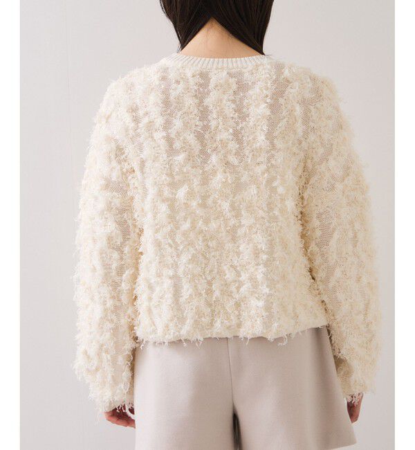 VIS「リボンヤーンフリンジニットプルオーバー」|ニット・セーター|