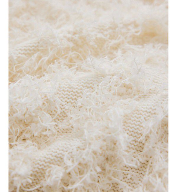 VIS「リボンヤーンフリンジニットプルオーバー」|ニット・セーター|