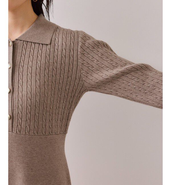 VIS「ポロケーブルモチモチニットワンピース」|ワンピース|