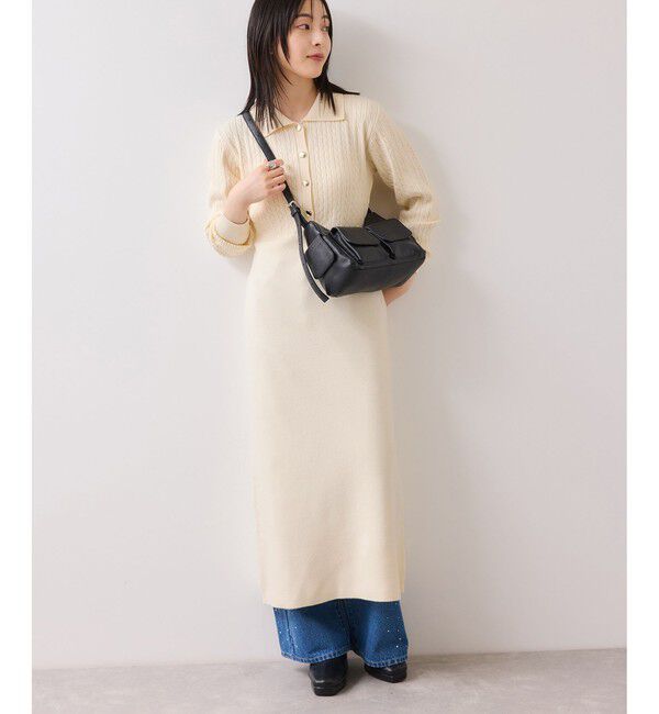 VIS「ポロケーブルモチモチニットワンピース」|ワンピース|