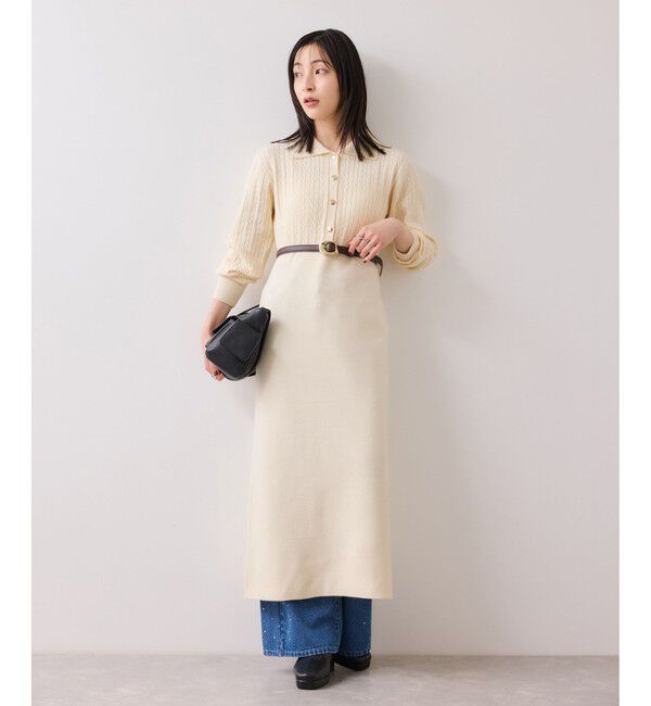 VIS「ポロケーブルモチモチニットワンピース」|ワンピース|