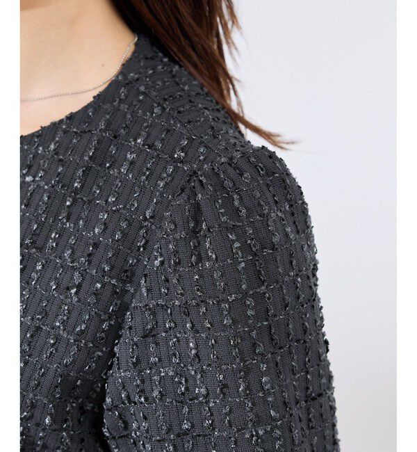 Rope&rsquo;Picnic「【サマー・ツイード】金ボタンカーディジャケット」|ノーカラージャケット|