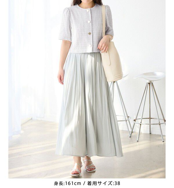 Rope&rsquo;Picnic「【サマー・ツイード】金ボタンカーディジャケット」|ノーカラージャケット|