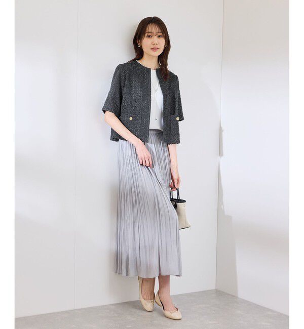 Rope&rsquo;Picnic「【サマー・ツイード】ハーフスリーブジャケット」|カーディガン|