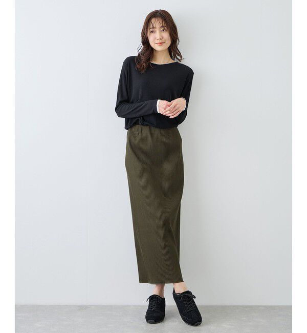 Rope&rsquo;Picnic「トタンテレコ Iラインリブニットスカート」|スカート|