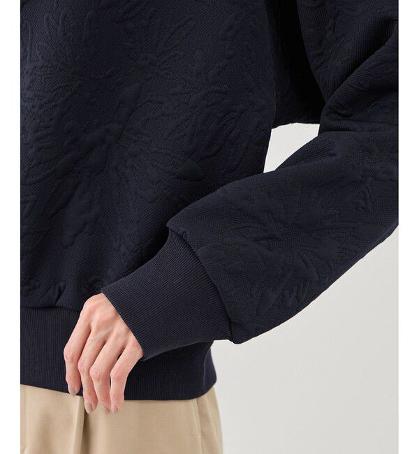 Rope&rsquo;Picnic「2WAYボートネック花柄ふくれジャガードプルオーバー」|スウェット・ジャージ|