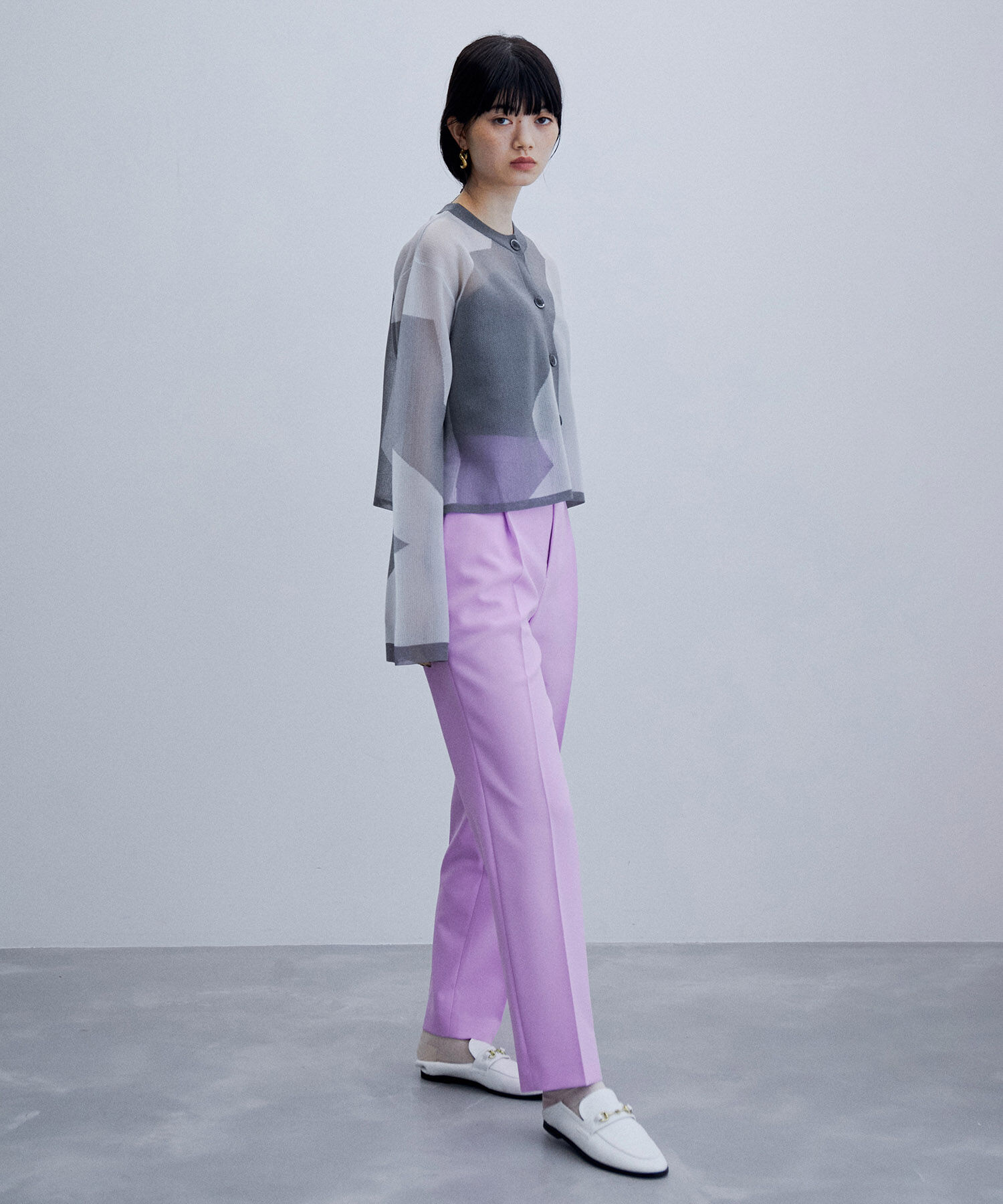 ADAM ET ROPE'「【サステナブル】スリムスラックス」|スラックス|