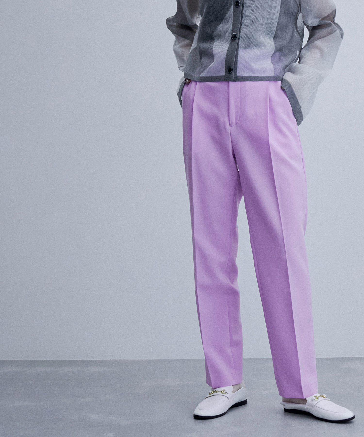 ADAM ET ROPE'「【サステナブル】スリムスラックス」|スラックス|