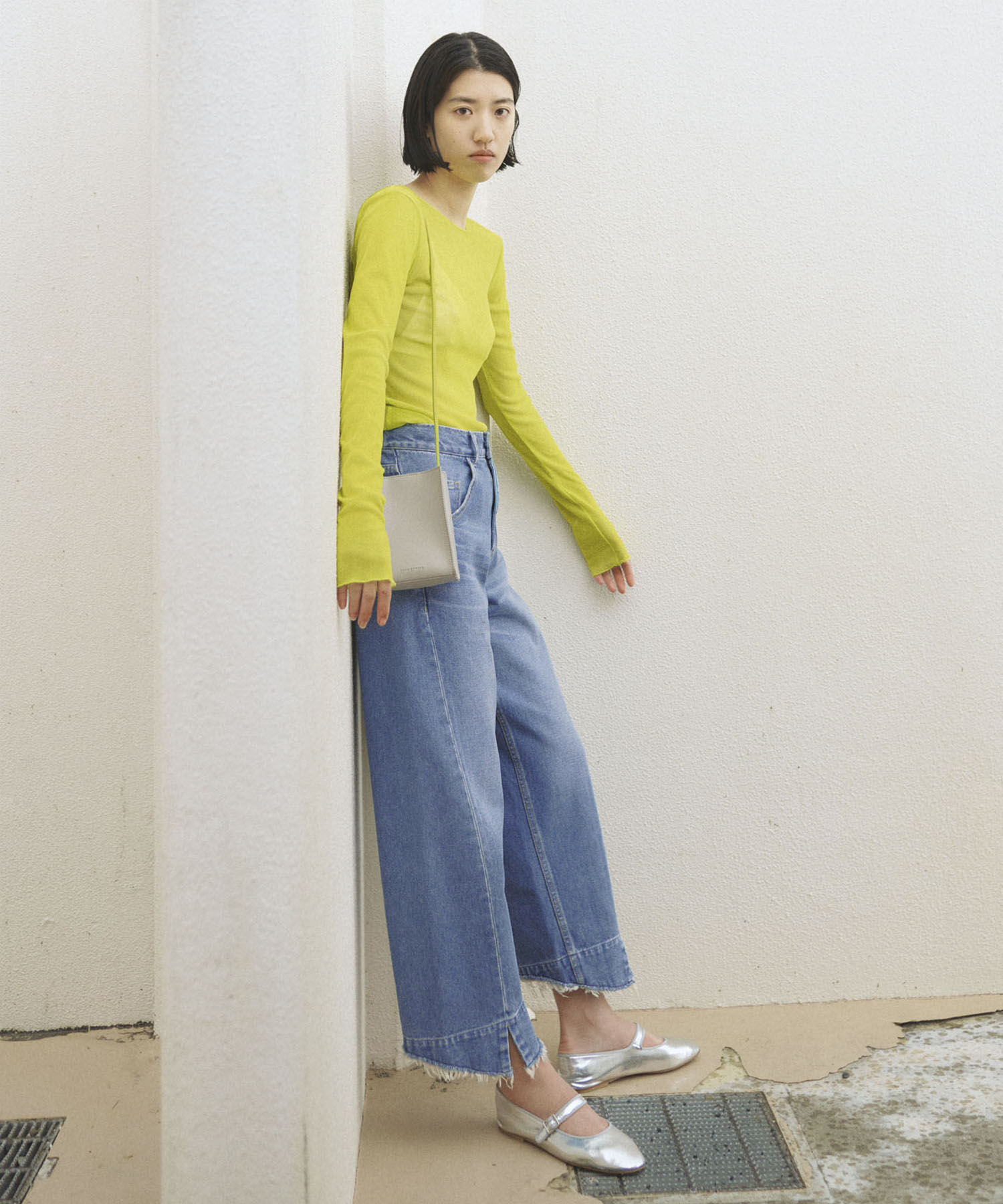 ADAM ET ROPE'「【サステナブル】ルーズフィットアジャストデニム」|デニム|