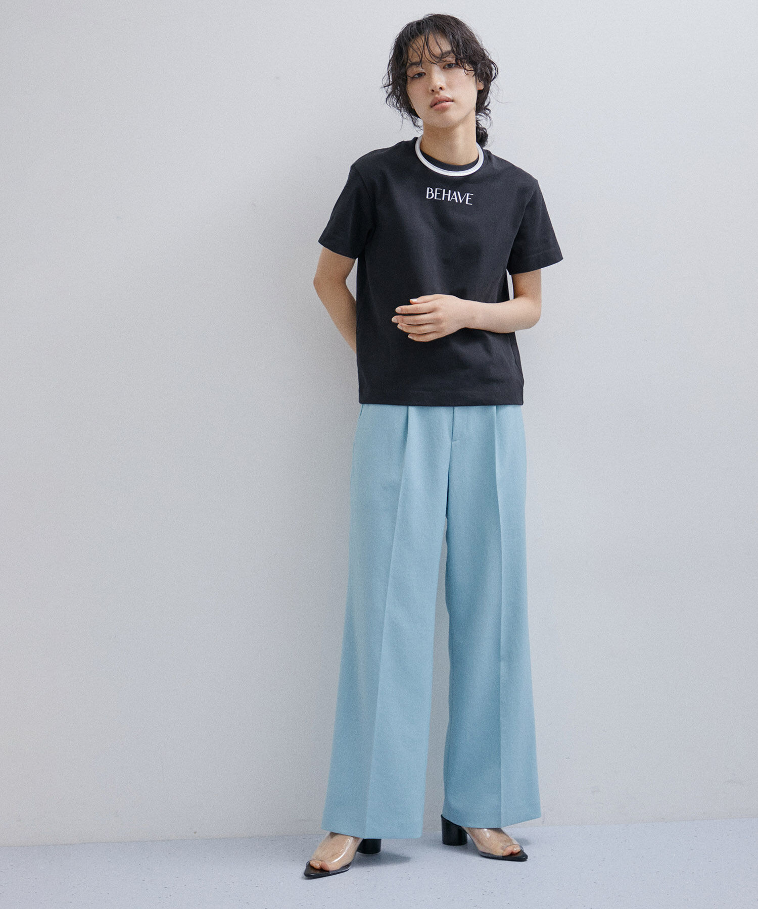 ADAM ET ROPE'「プリントコンパクトTEE」|Tシャツ・カットソー|