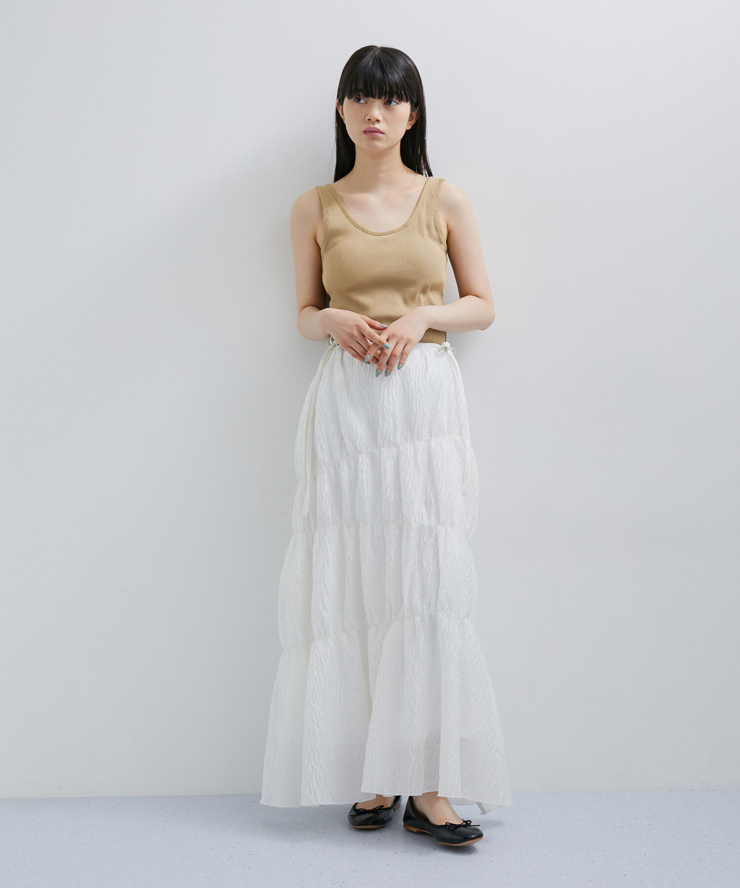 ADAM ET ROPE'「【逸品】バックオープンタンクトップ」|タンクトップ|