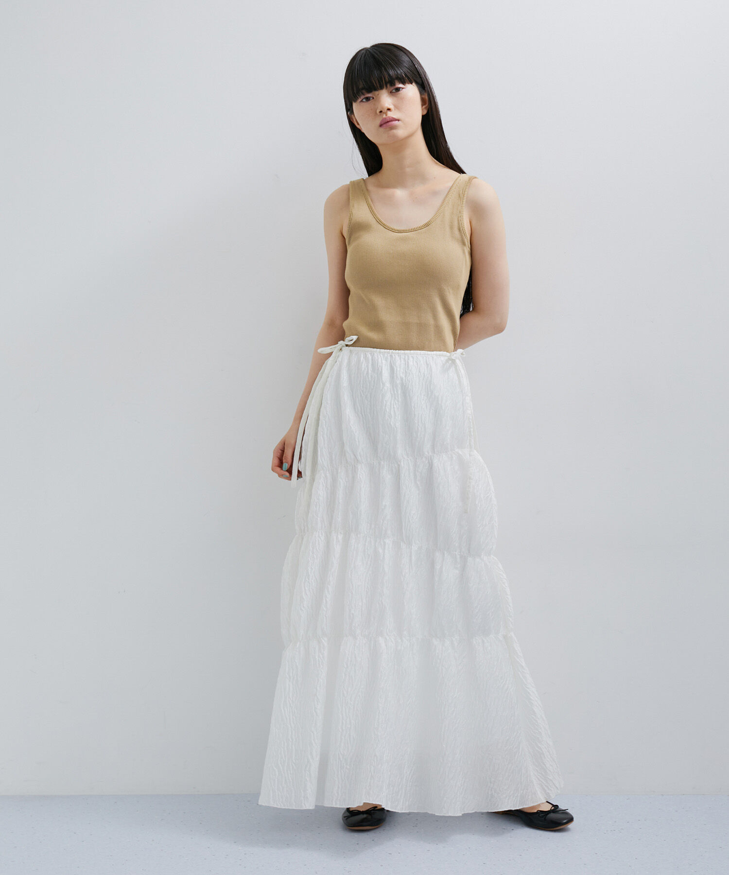 ADAM ET ROPE'「【逸品】バックオープンタンクトップ」|タンクトップ|