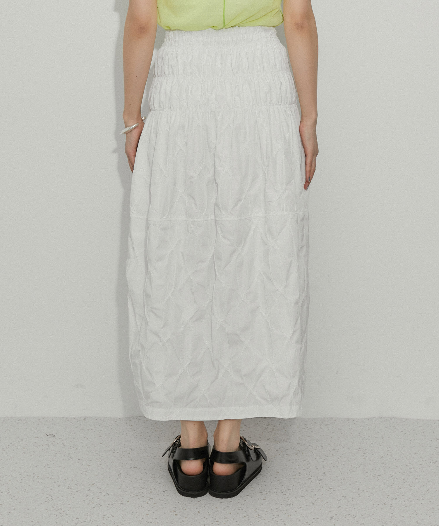 ADAM ET ROPE'「スモッキングジャガードタフタスカート」|スカート|