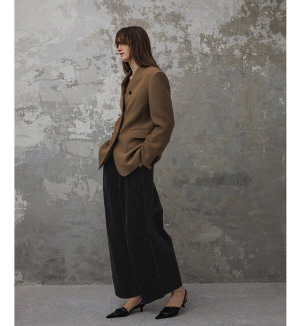 ADAM ET ROPE'「【EMOELLE】・【サステナブル】ドレスデニムパンツ」|デニム|