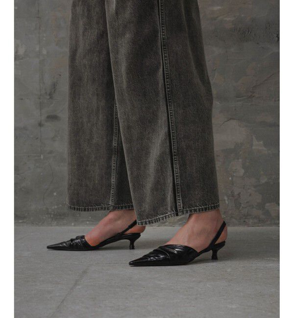 ADAM ET ROPE'「【EMOELLE】・【サステナブル】ドレスデニムパンツ」|デニム|