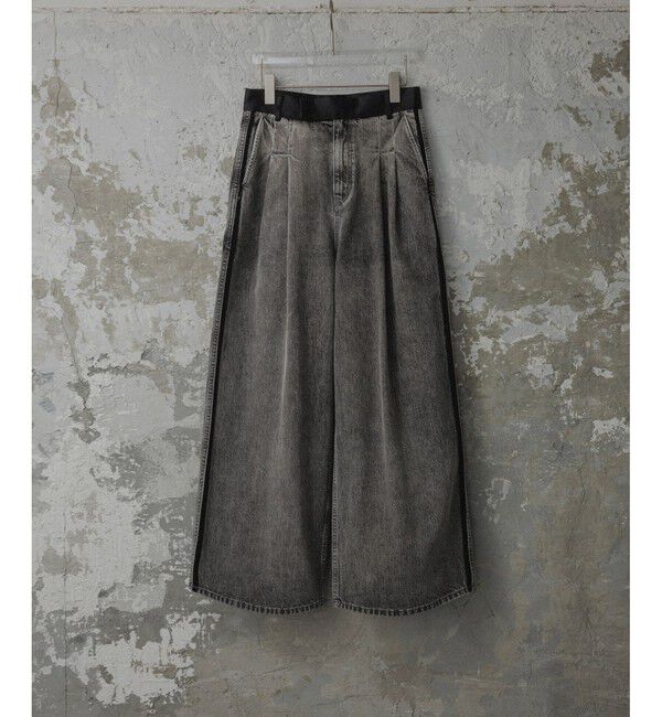 ADAM ET ROPE'「【EMOELLE】・【サステナブル】ドレスデニムパンツ」|デニム|