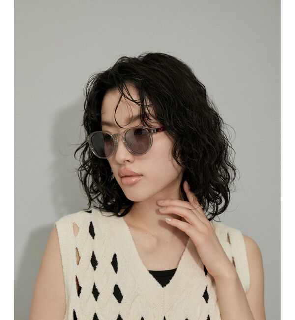 ADAM ET ROPE'「【WEB限定】・【定番人気】クラウンパントクリアフレームサングラス」|サングラス|ライトグレー(08)