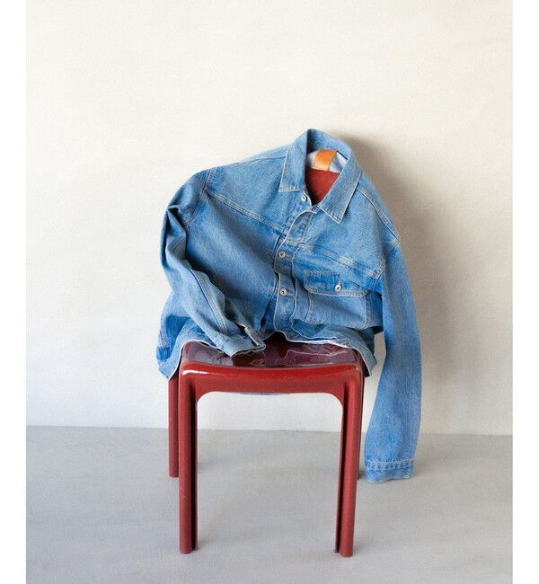 ADAM ET ROPE'「ブリーチ デニムジャケット / ADAM ET ROPE' JEANS -PERS-」|デニムジャケット|ブルー系(45)