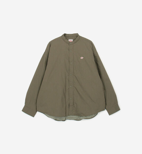 DANTON「DANTON | ポプリン 長袖シャツジャケット MEN」|ダウン|OLIVE