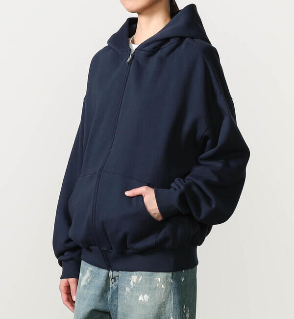  「SOPHIE TALKS ABOUT THE WEATHER | コットン ジップパーカー WOMEN」|パーカー|NAVY