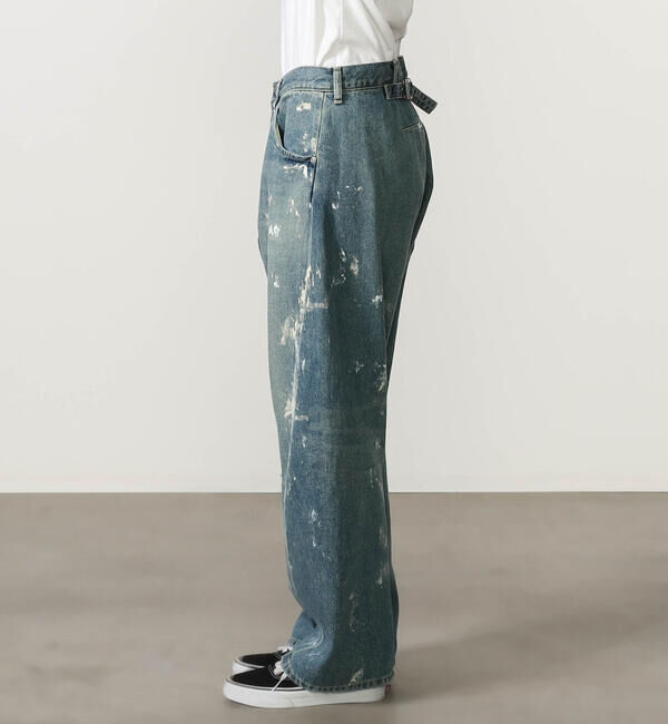  「SOPHIE TALKS ABOUT THE WEATHER | ダメージ バックシンチ デニムパンツ WOMEN」|デニム|