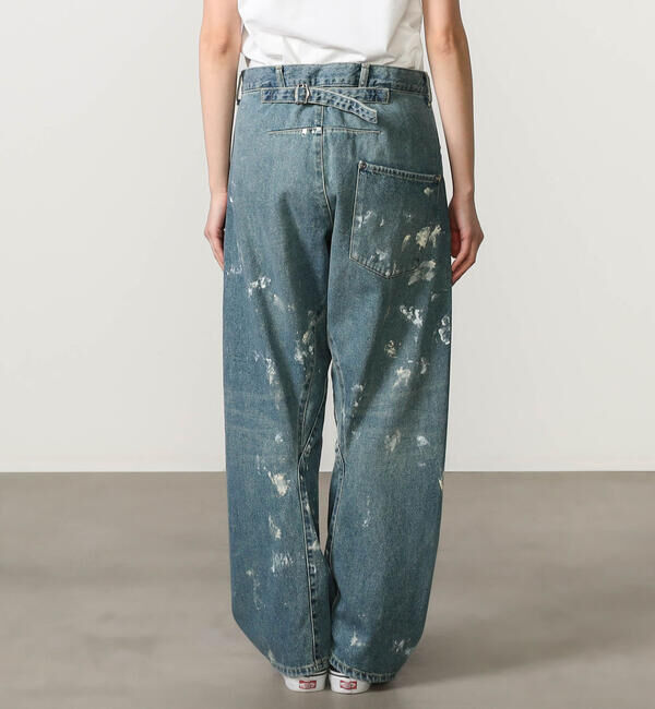  「SOPHIE TALKS ABOUT THE WEATHER | ダメージ バックシンチ デニムパンツ WOMEN」|デニム|