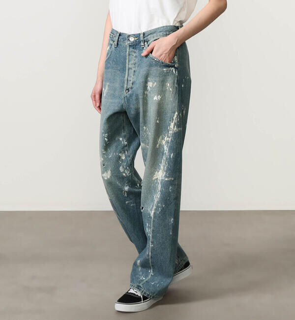  「SOPHIE TALKS ABOUT THE WEATHER | ダメージ バックシンチ デニムパンツ WOMEN」|デニム|